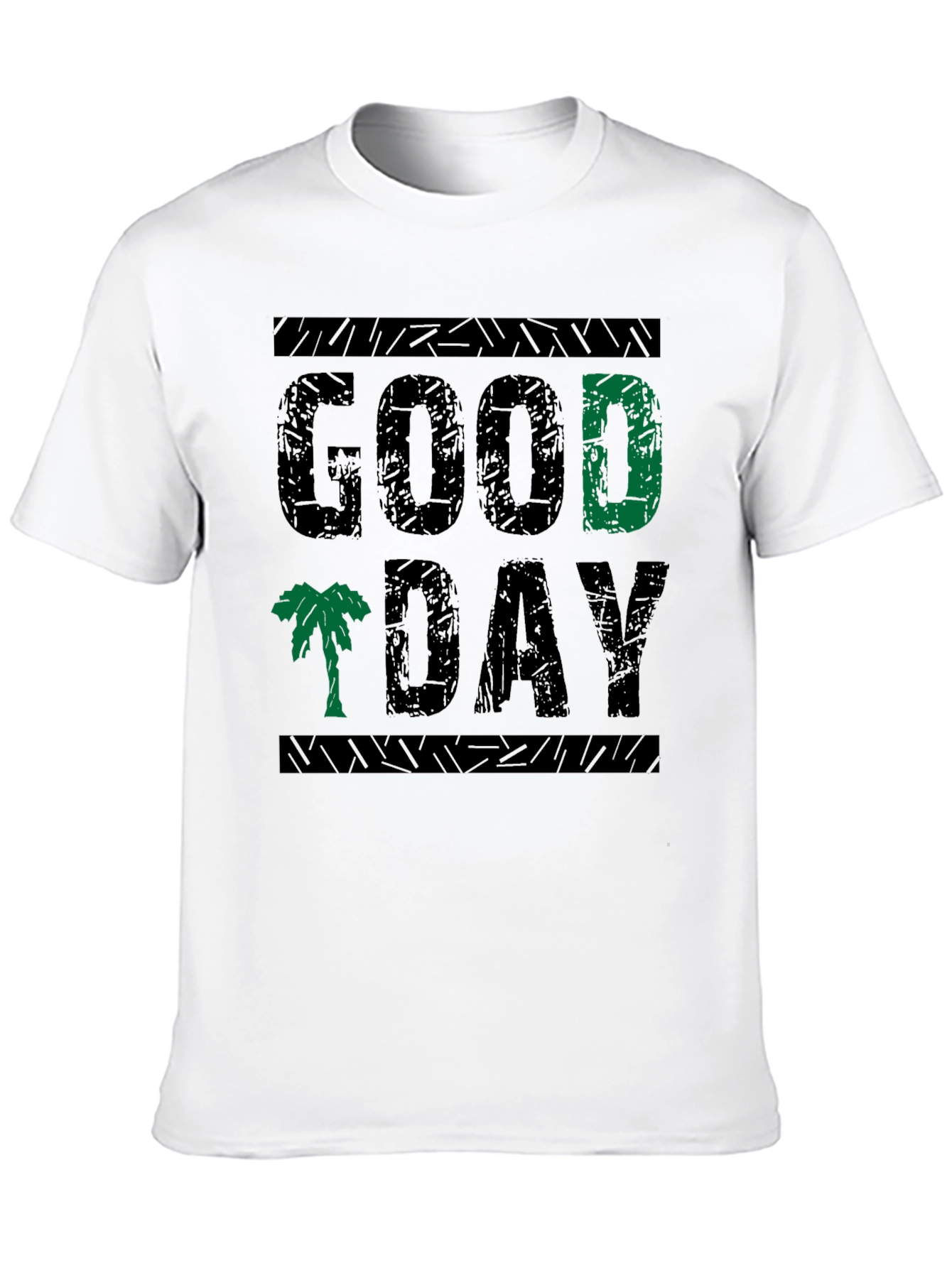 Good Day Graphic Print Crew Neck Tee