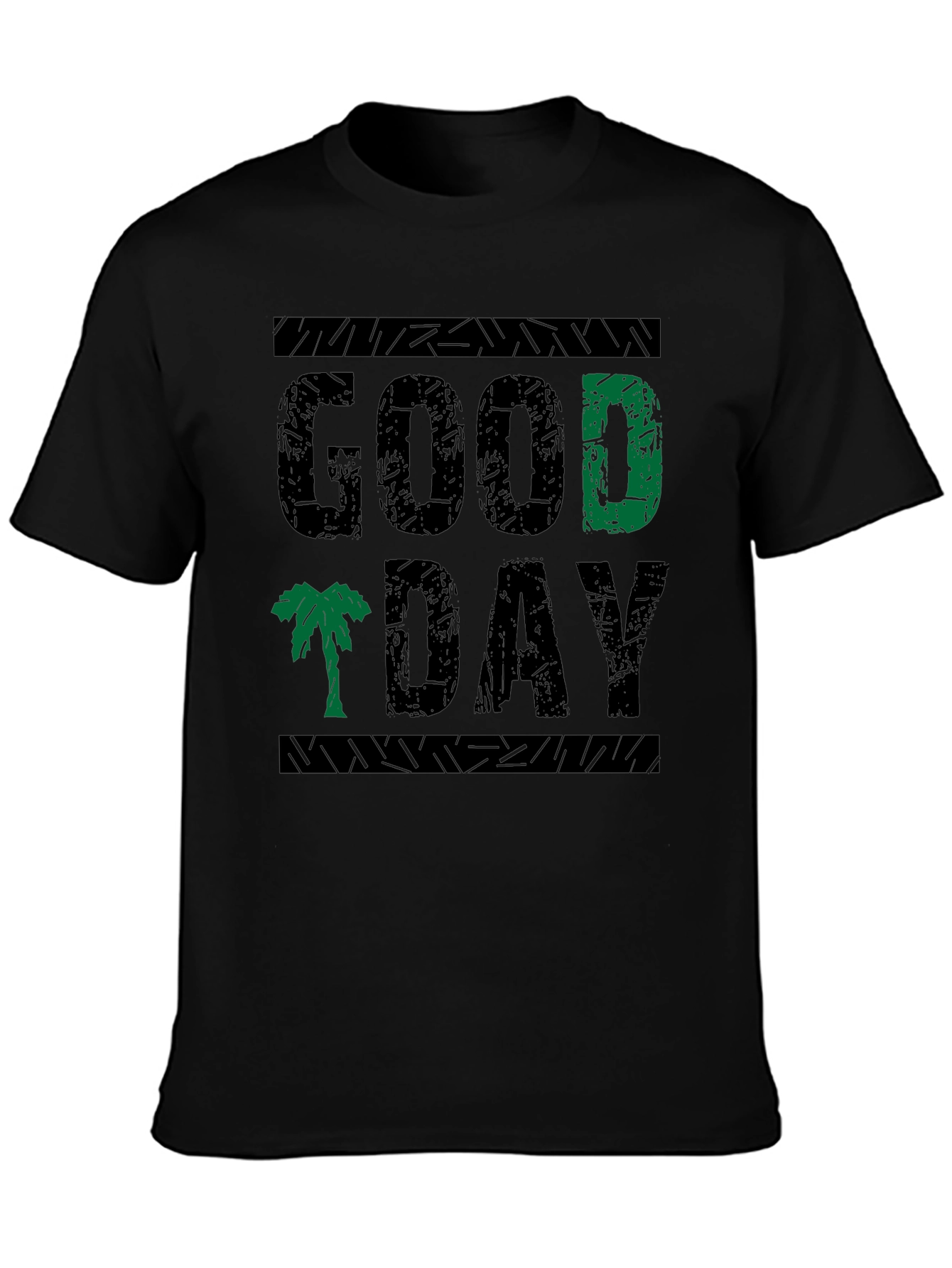 Good Day Graphic Print Crew Neck Tee