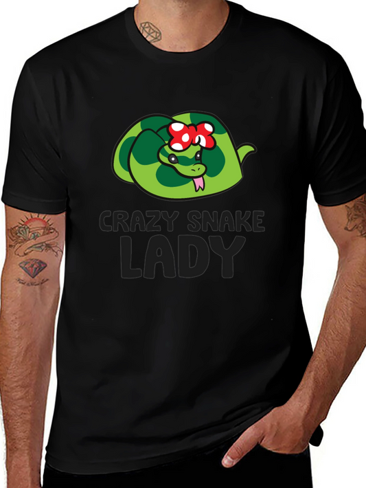 Crazy Snake Lady T-Shirt - Reptile Lover Tee