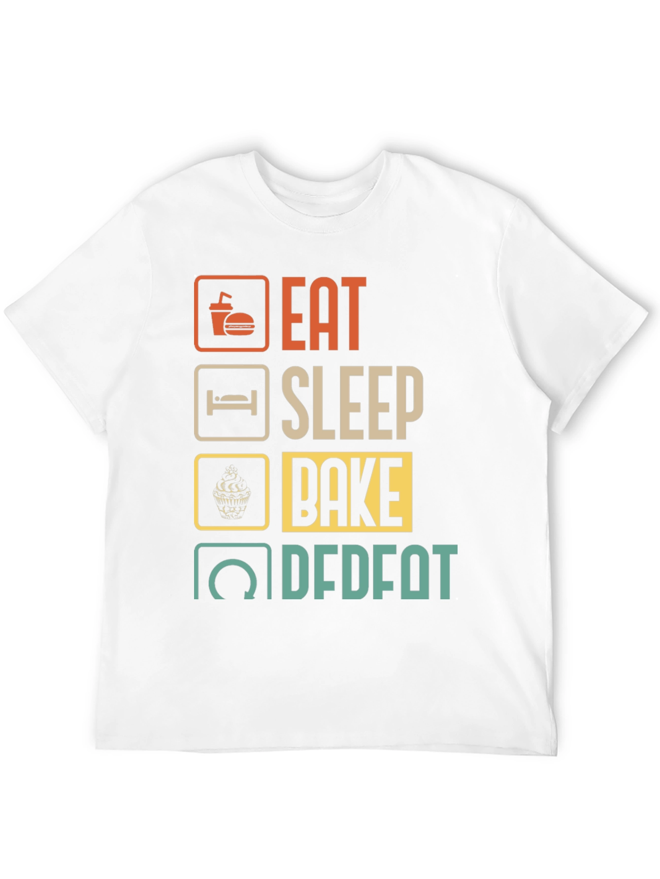 Eat Sleep Bake Repeat Mens Graphic Tee