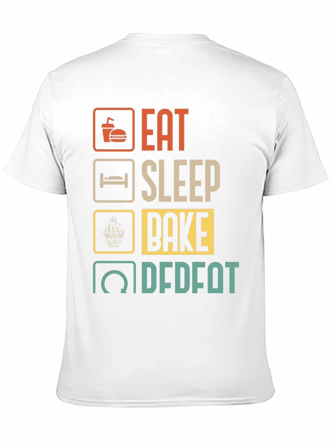 Eat Sleep Bake Repeat Mens Graphic Tee
