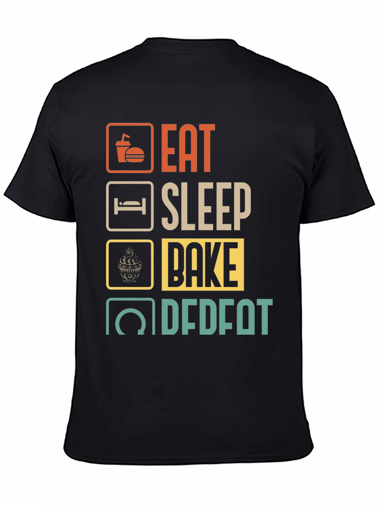 Eat Sleep Bake Repeat Mens Graphic Tee