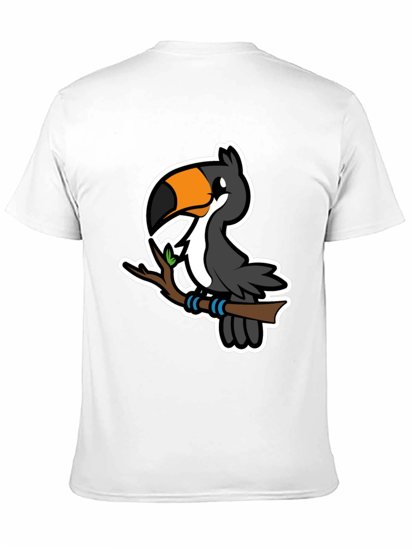 Cartoon Toucan on Branch Graphic T-Shirt