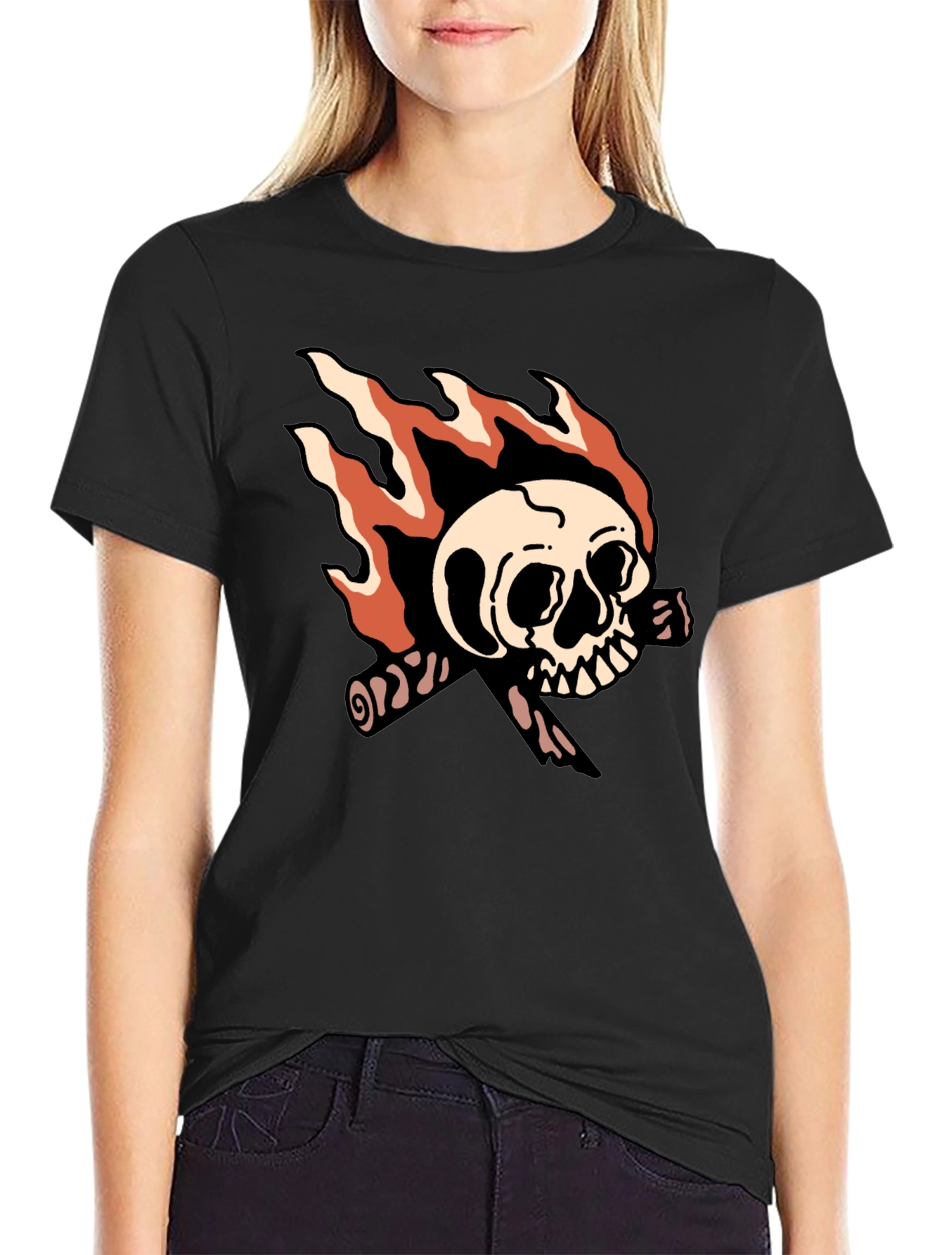 Skull & Bones Graphic T-Shirt - Black