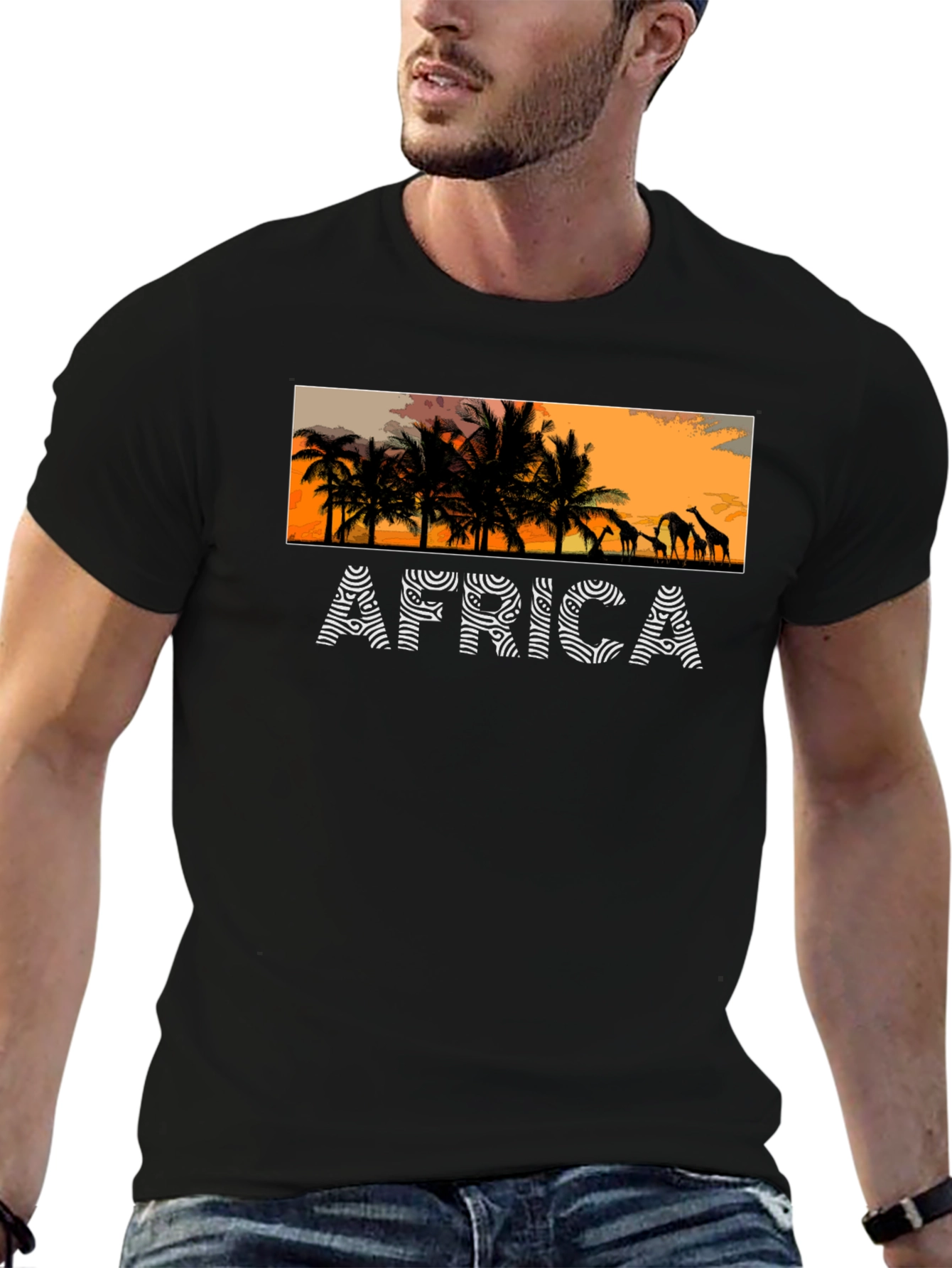 Africa Sunset Graphic Tee - Trendy & Stylish