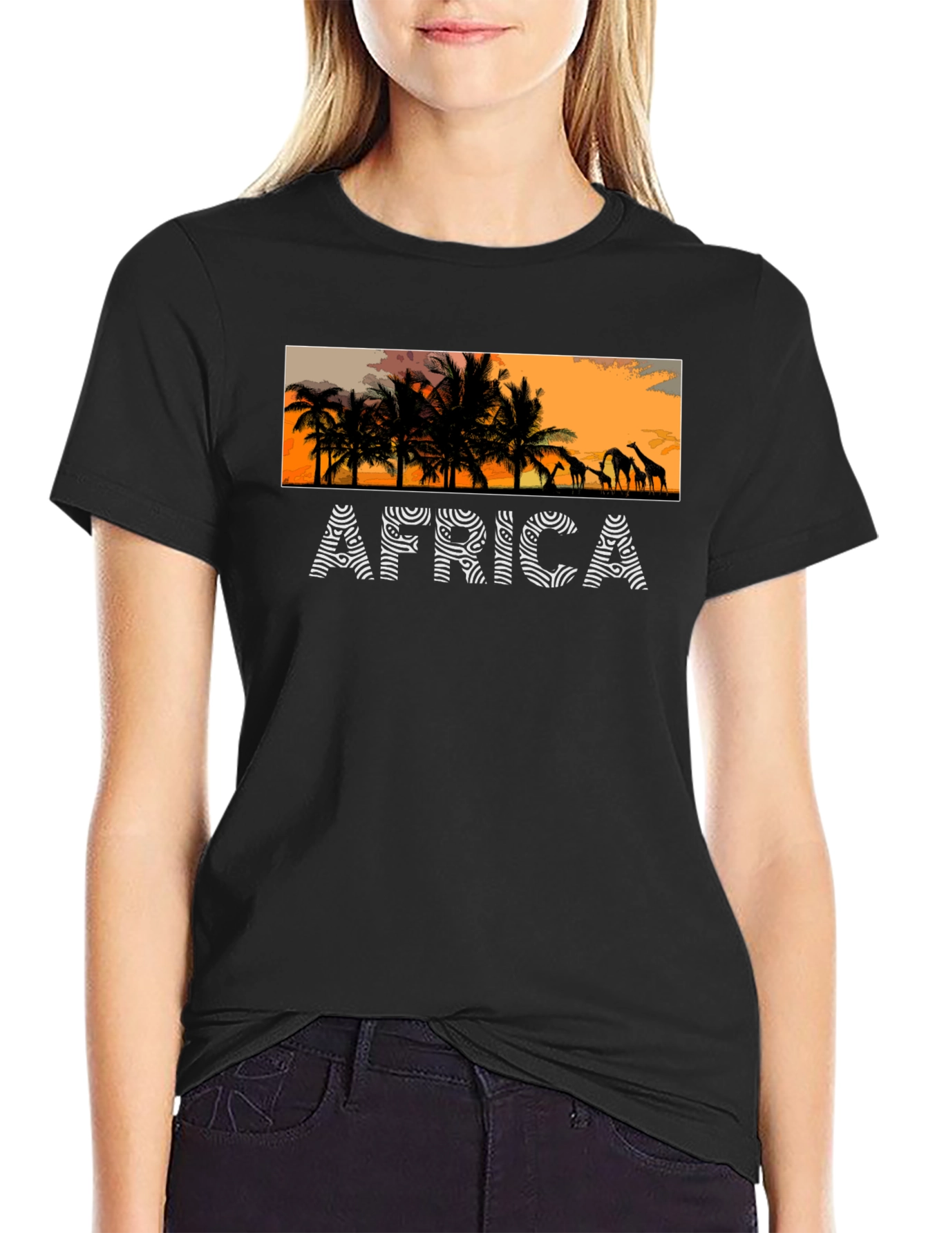 Africa Sunset Graphic Tee - Trendy & Stylish