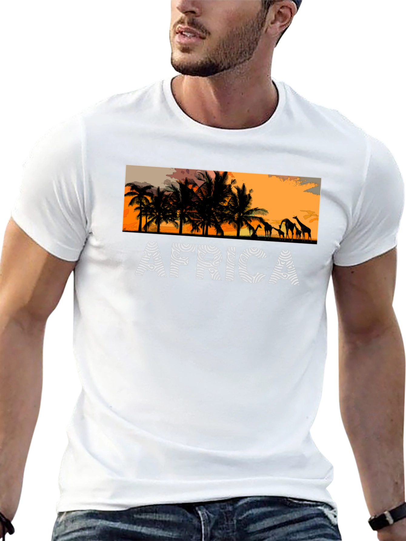 Africa Sunset Graphic Tee - Trendy & Stylish