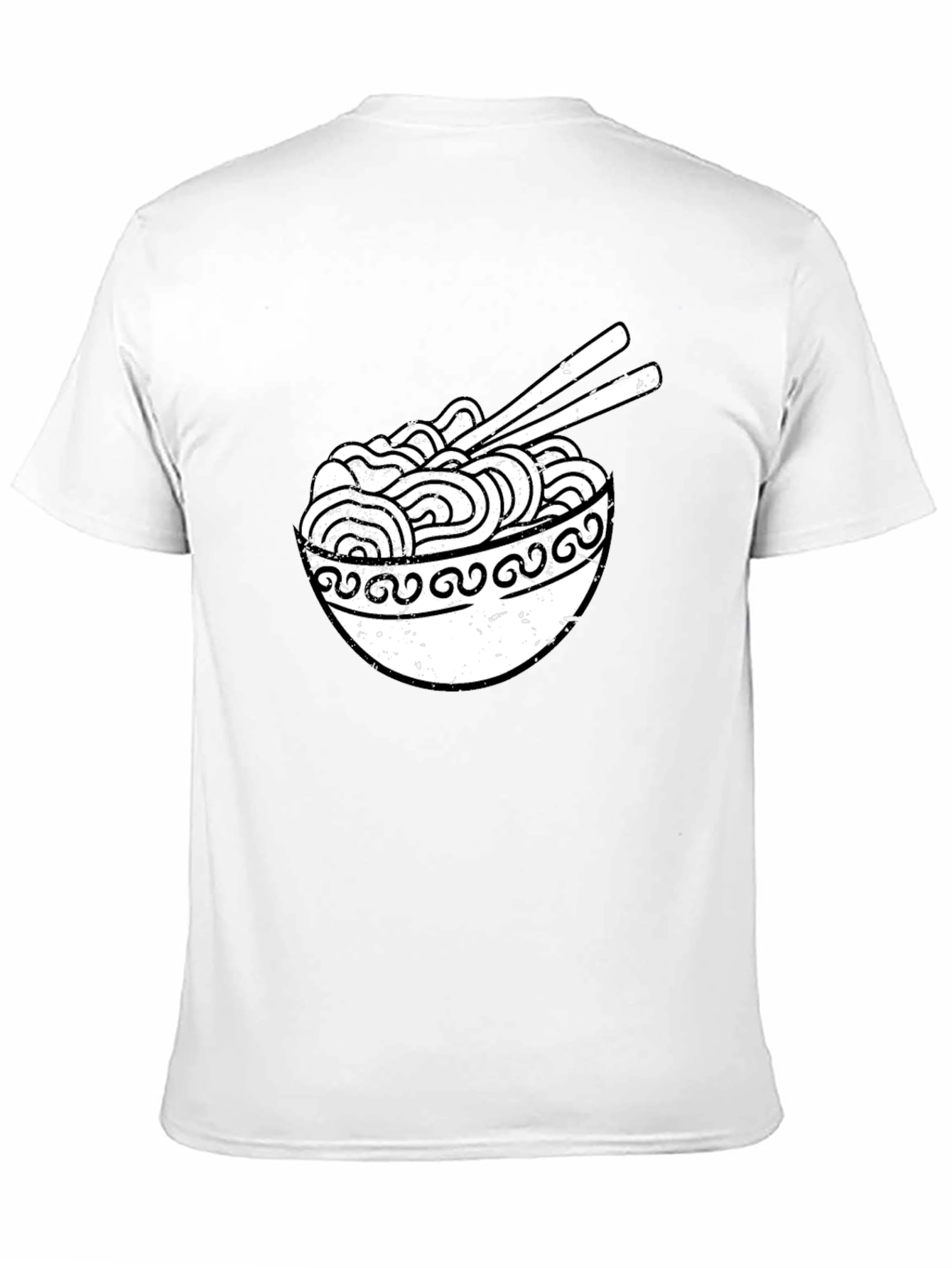 Ramen Bowl Graphic Tee - Black Casual T-Shirt