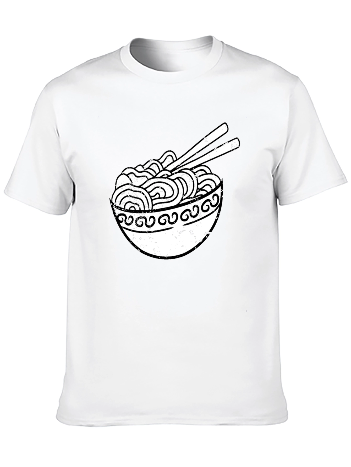 Ramen Bowl Graphic Tee - Black Casual T-Shirt