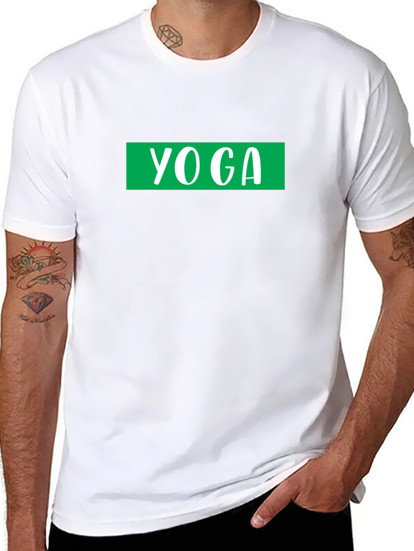 Yoga Graphic Tee - Black Cotton Blend