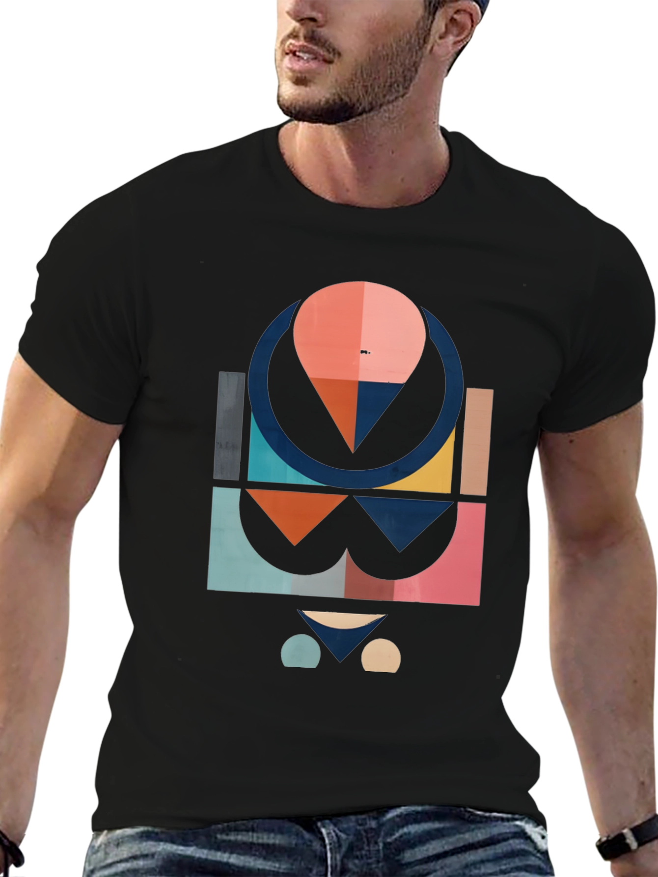 Geometric Design Tee - Modern Art Shirt