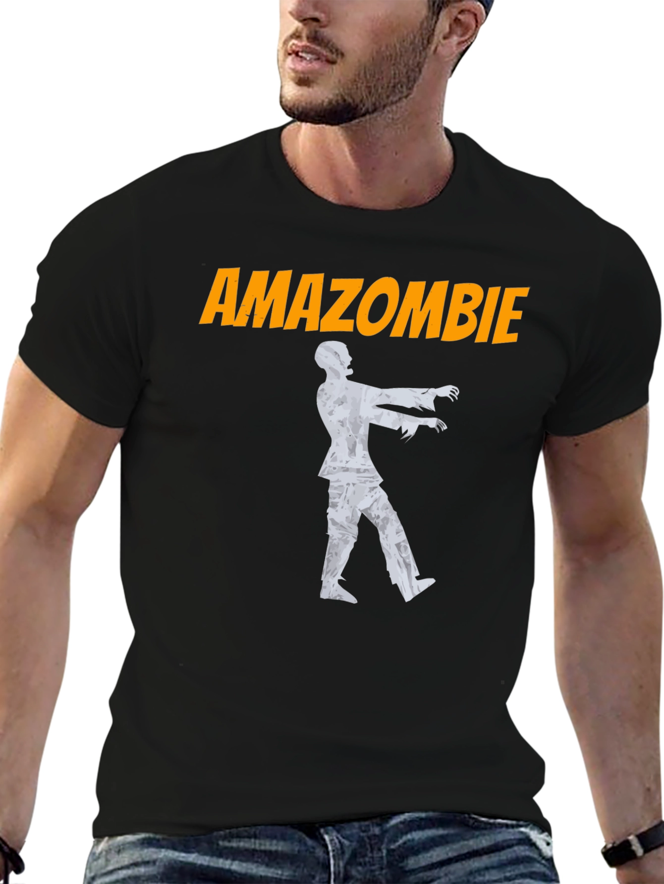 Amazombie T-Shirt - Mens Black Graphic Tee