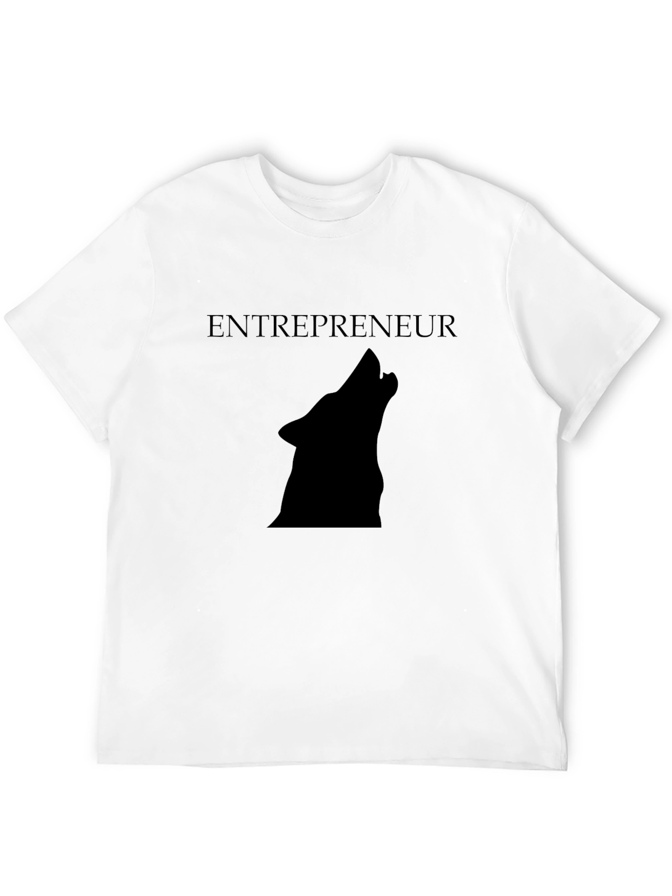 Entrepreneur Wolf Howling Graphic Tee - Black
