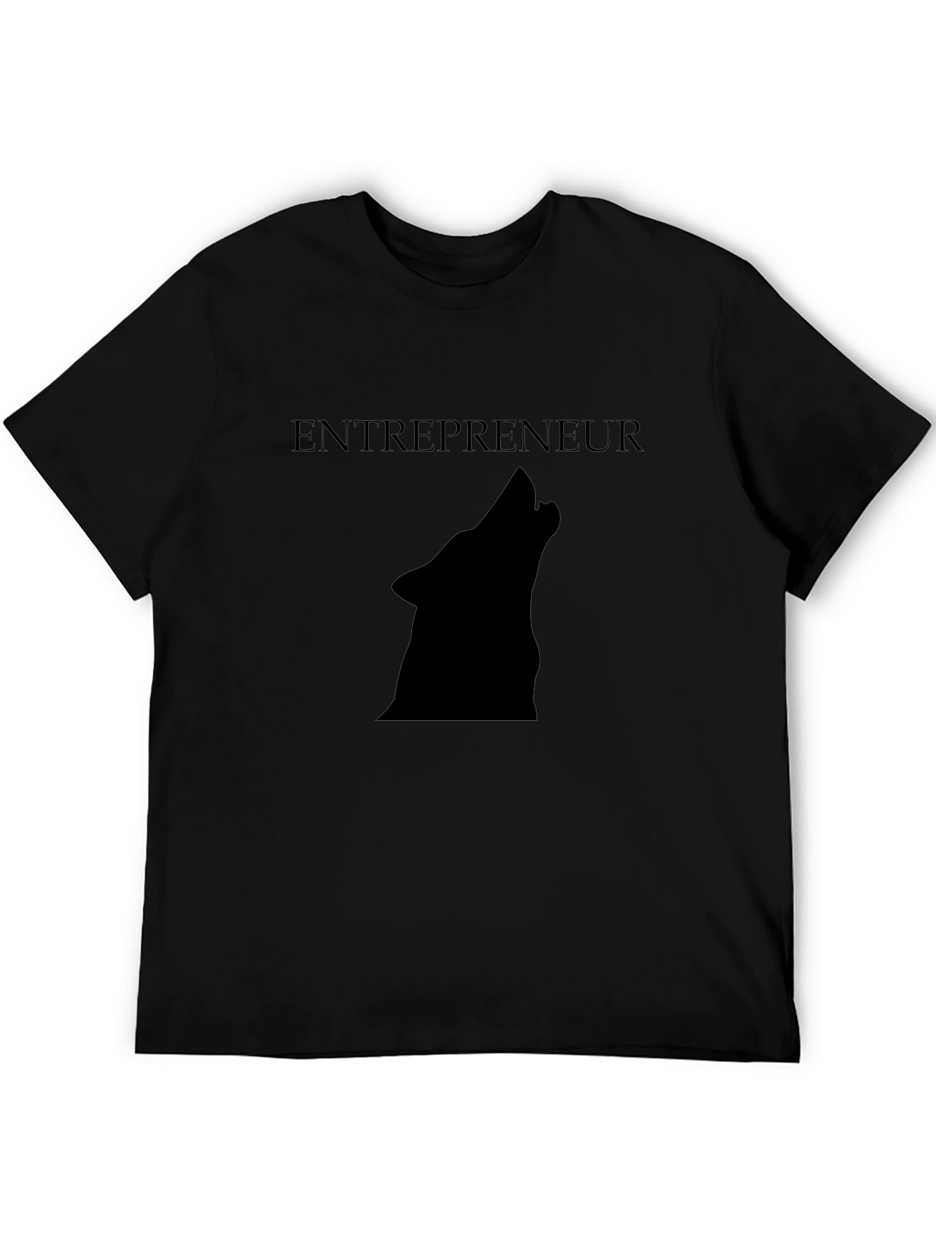 Entrepreneur Wolf Howling Graphic Tee - Black