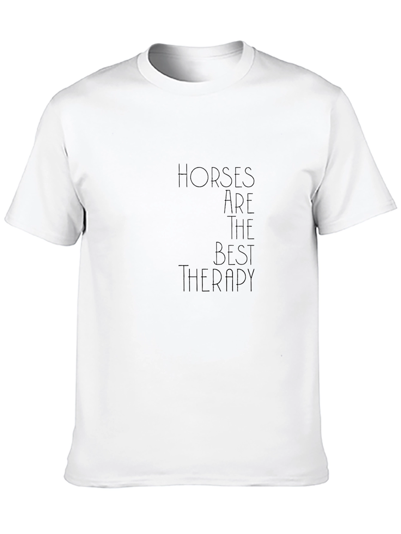 Horses Are The Best Therapy Black T-Shirt
