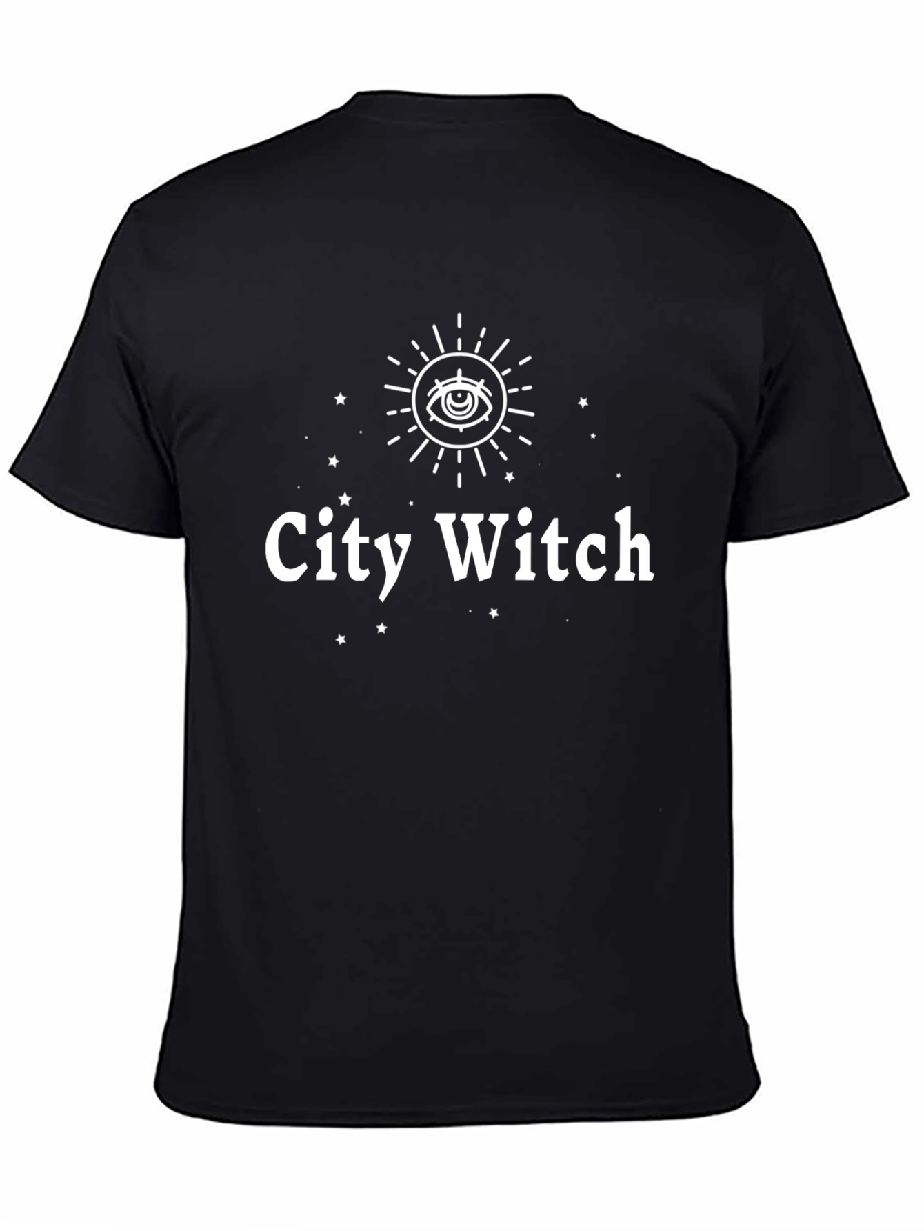 City Witch Graphic Tee - Unisex Black Cotton T-Shirt