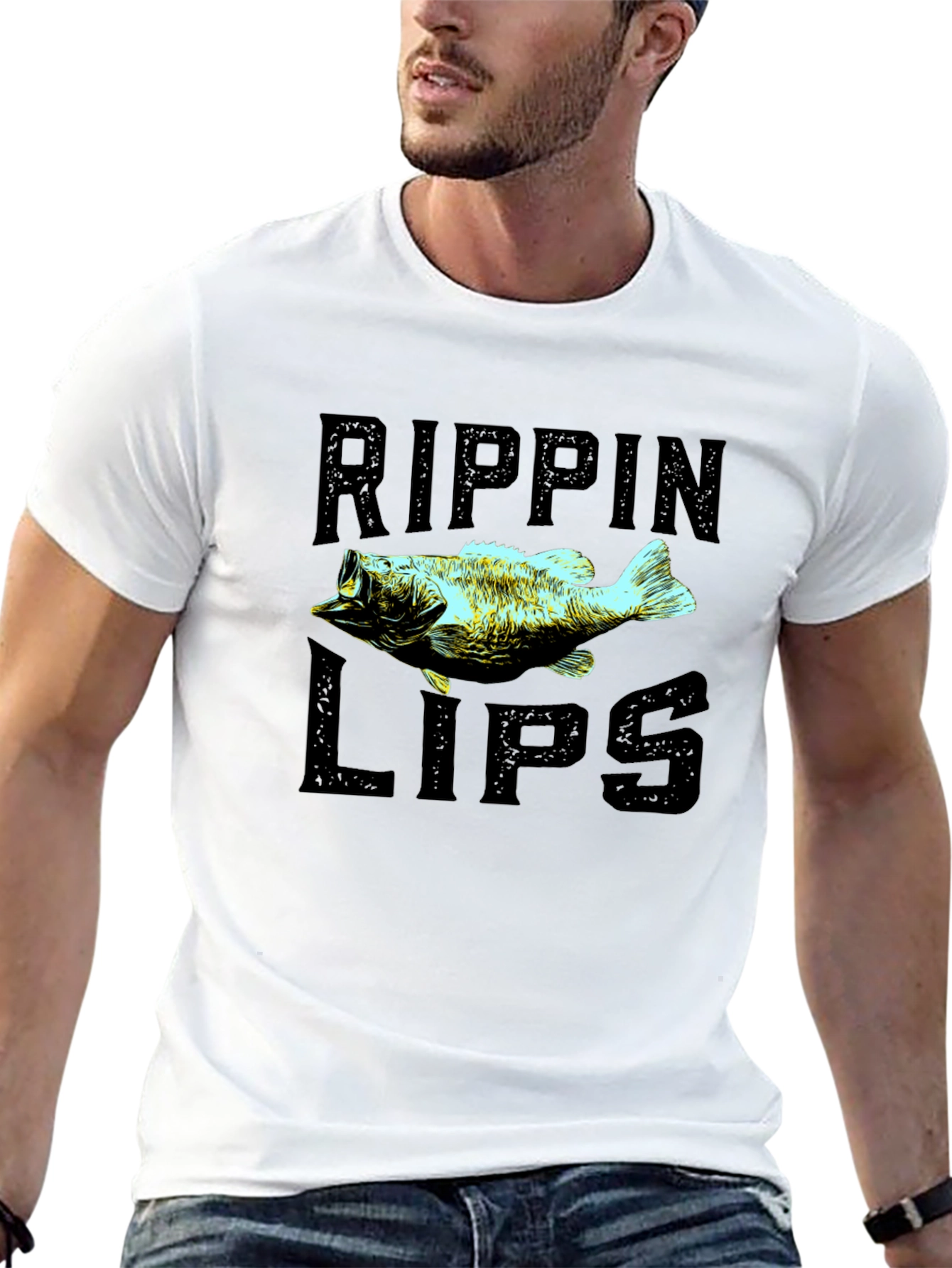 Rippin Lips Bass Fishing Graphic T-Shirt