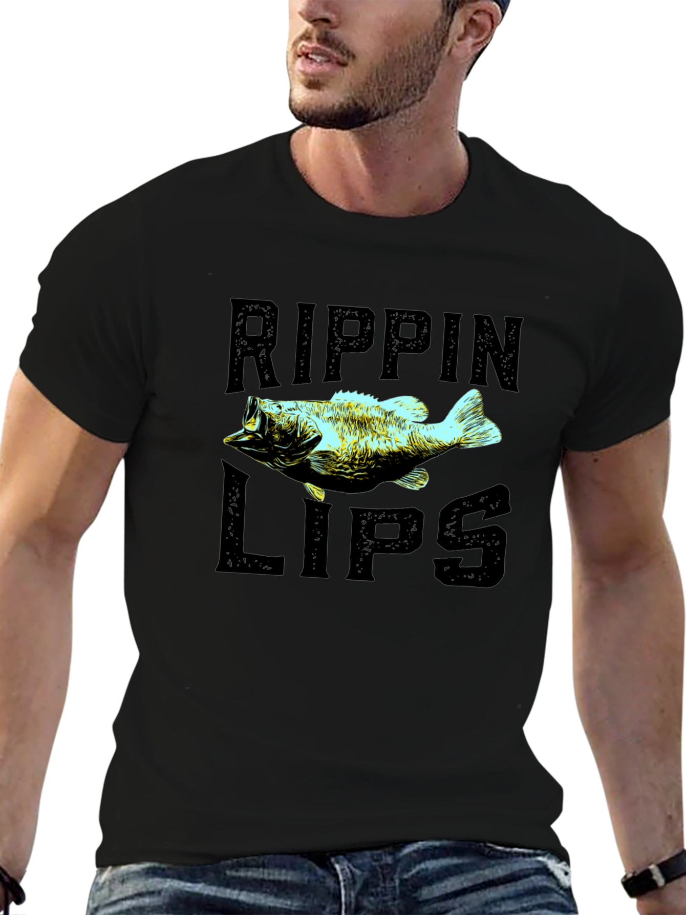 Rippin Lips Bass Fishing Graphic T-Shirt