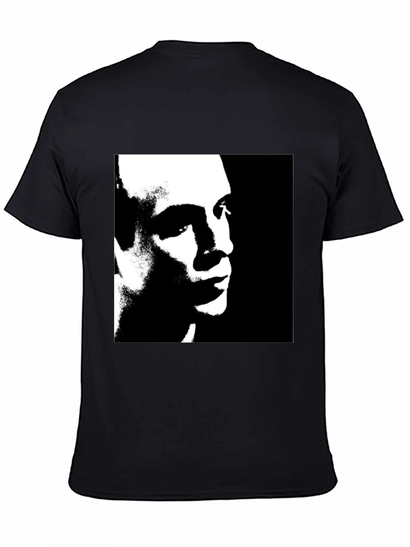 Monochrome Portrait Graphic Tee - Black