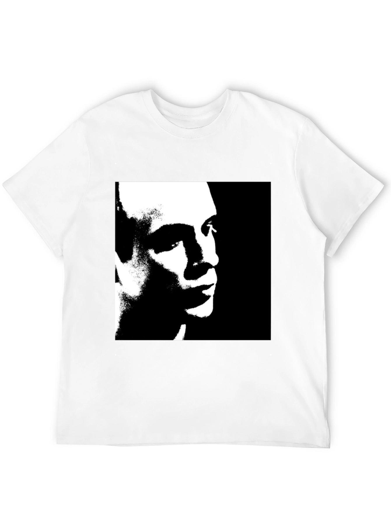 Monochrome Portrait Graphic Tee - Black