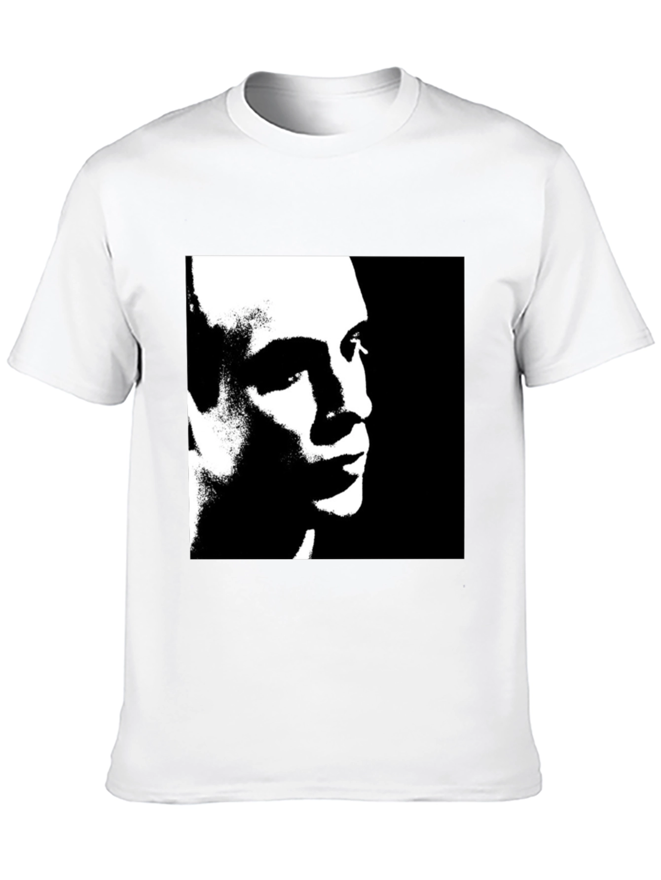Monochrome Portrait Graphic Tee - Black