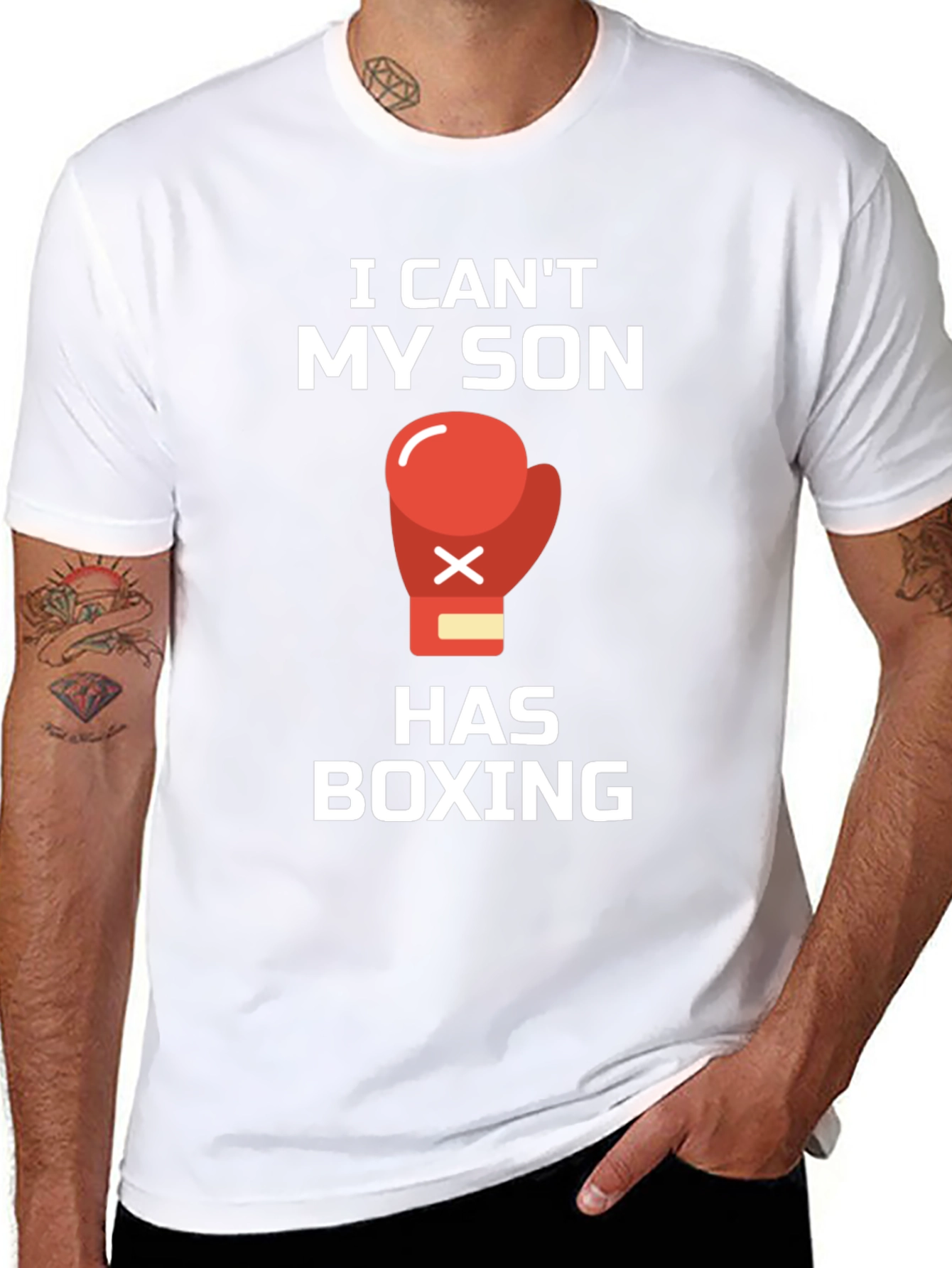 I Cant My Son Has Boxing T-Shirt