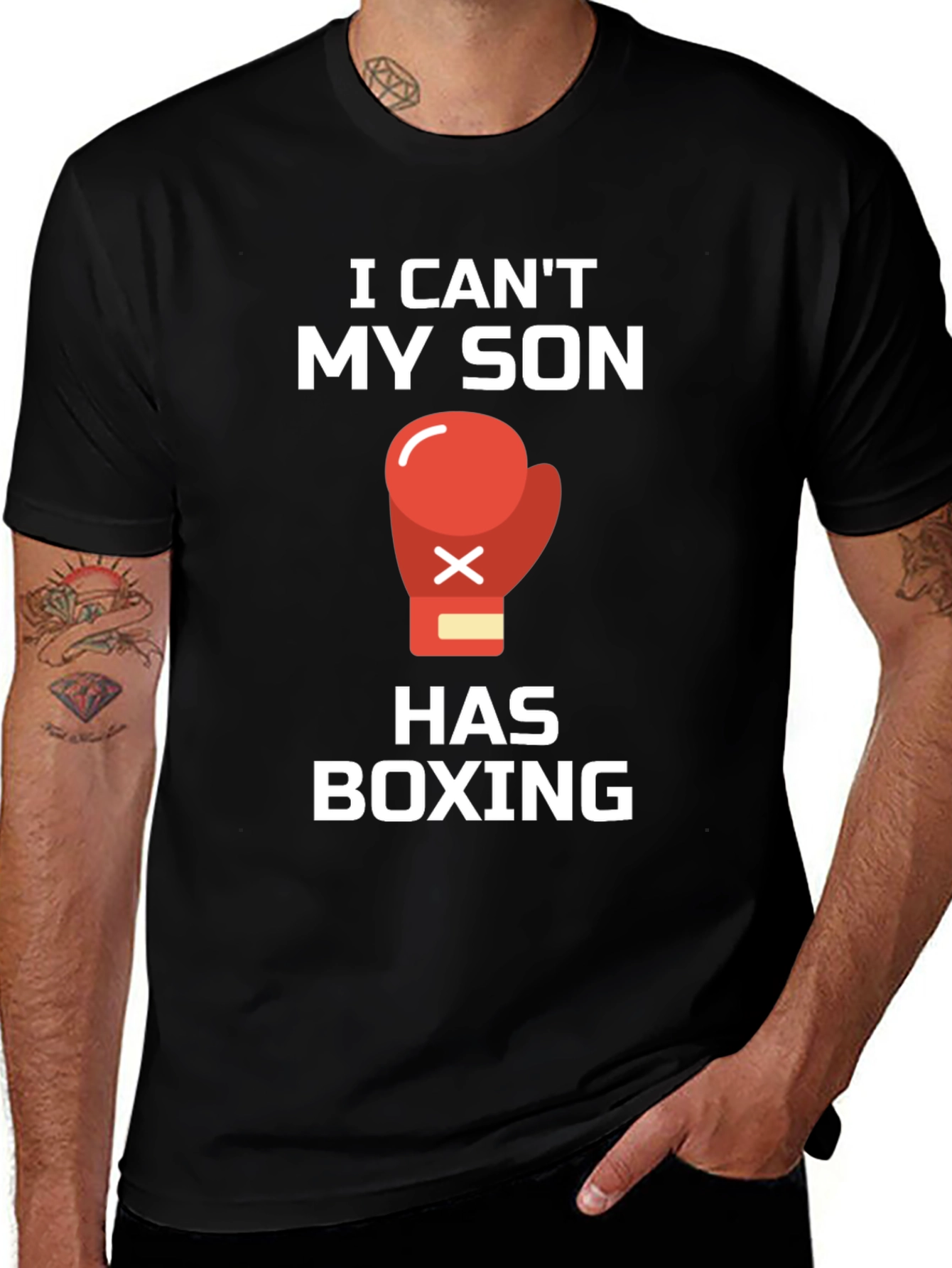 I Cant My Son Has Boxing T-Shirt