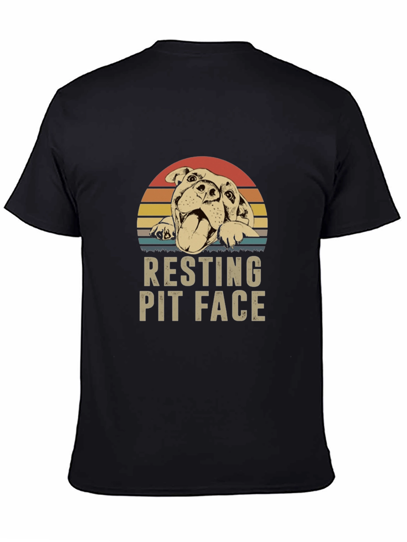 Resting Pit Face T-Shirt - Dog Lover Tee