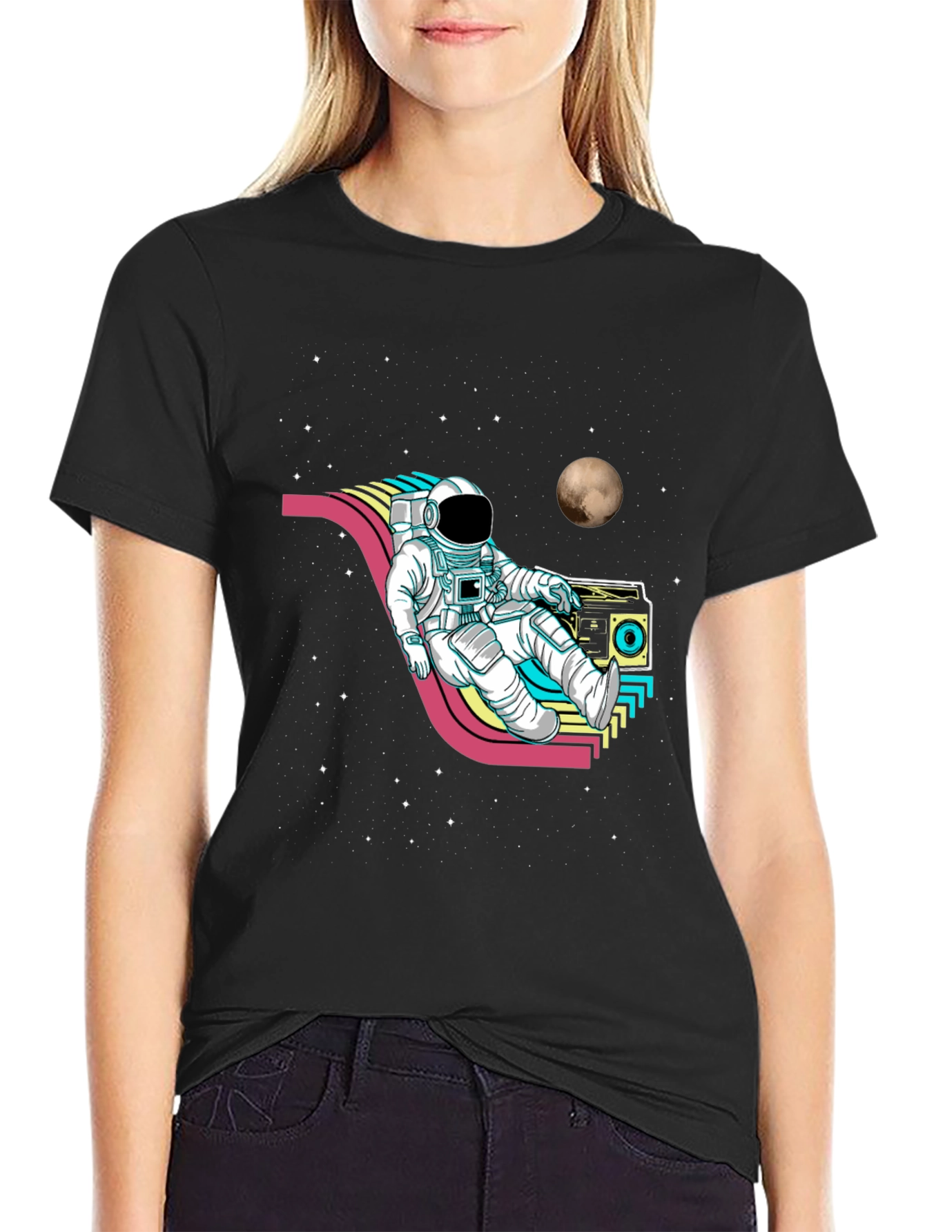 Astronaut Retro T-Shirt - Space Vibes