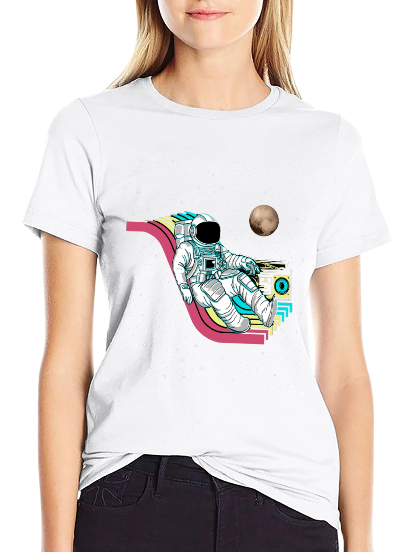 Astronaut Retro T-Shirt - Space Vibes