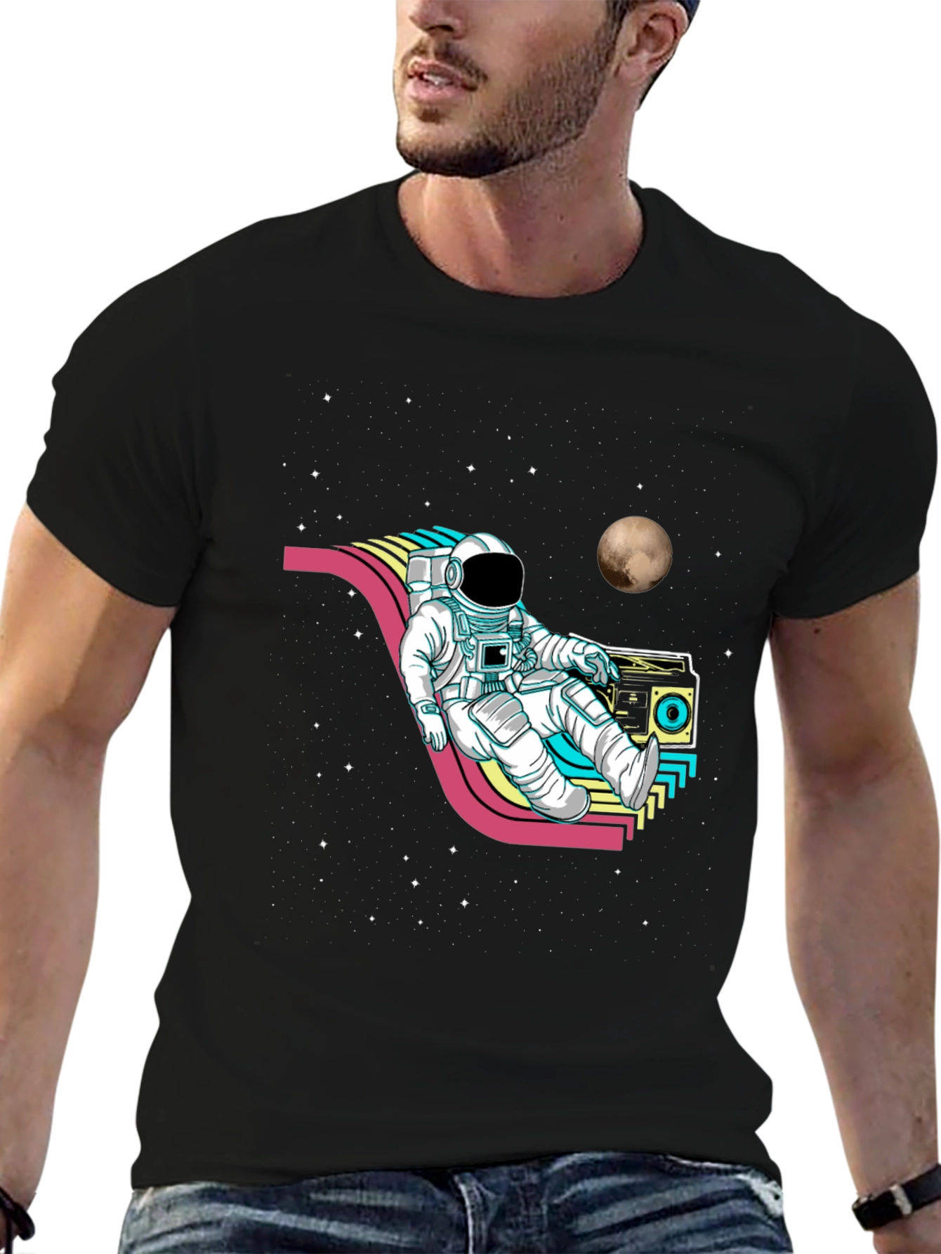 Astronaut Retro T-Shirt - Space Vibes