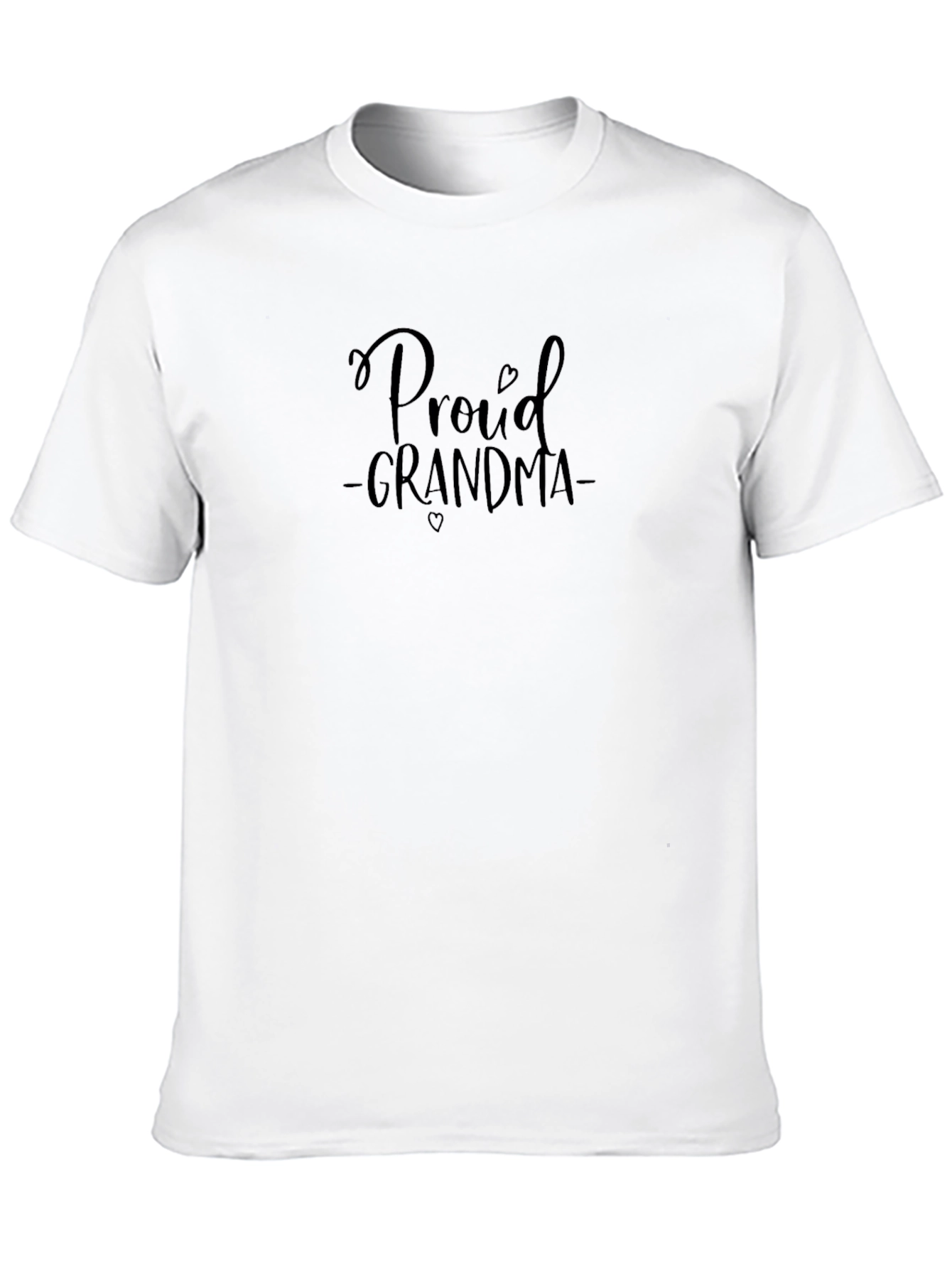 Proud Grandma Black Graphic T-Shirt