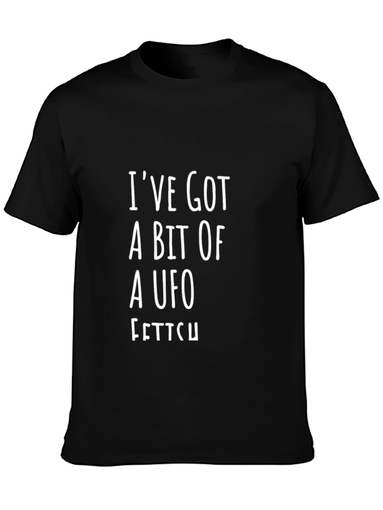 UFO Fetish Graphic Tee - Black Cotton Blend