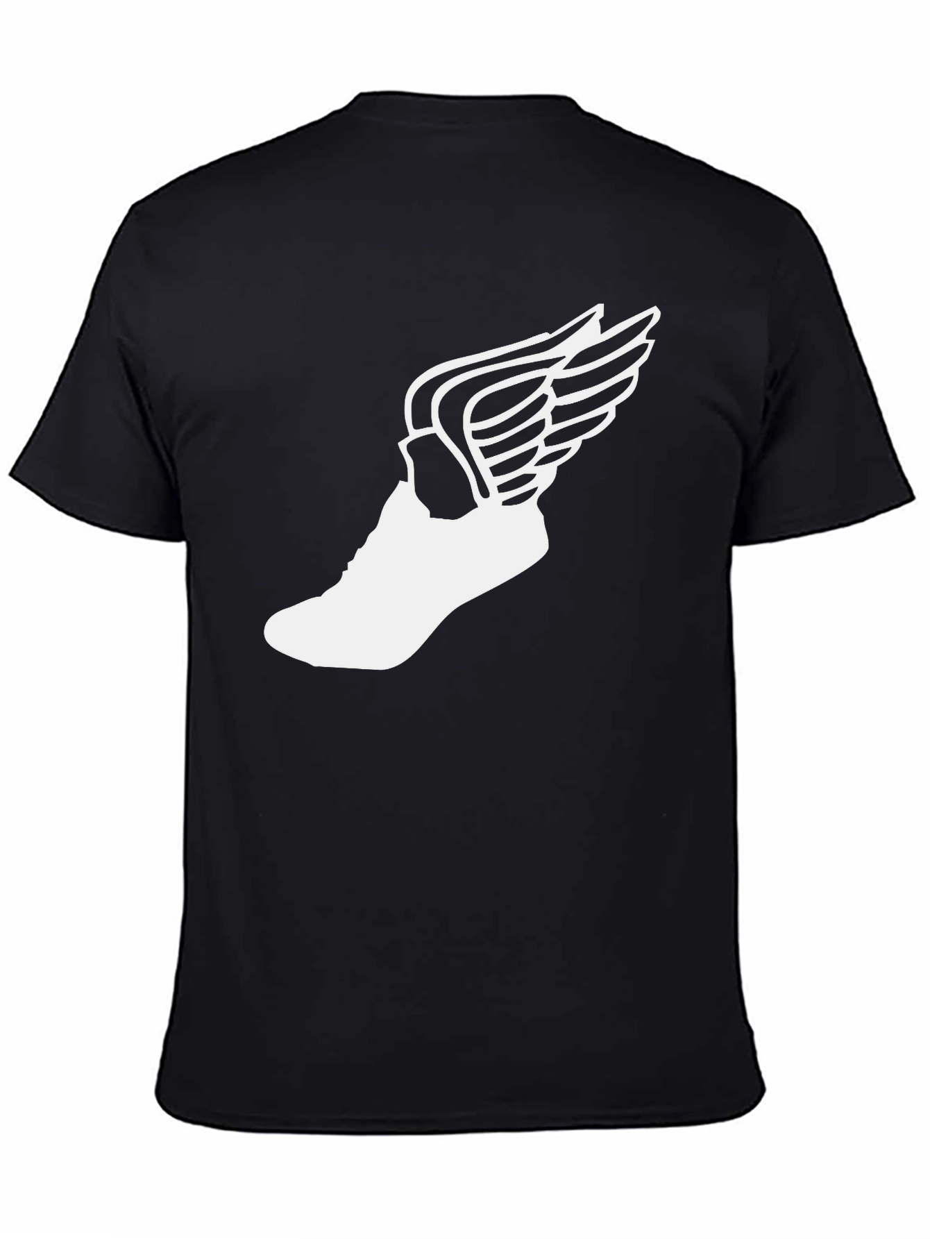 Winged Shoe Graphic T-Shirt - Black Casual Tee