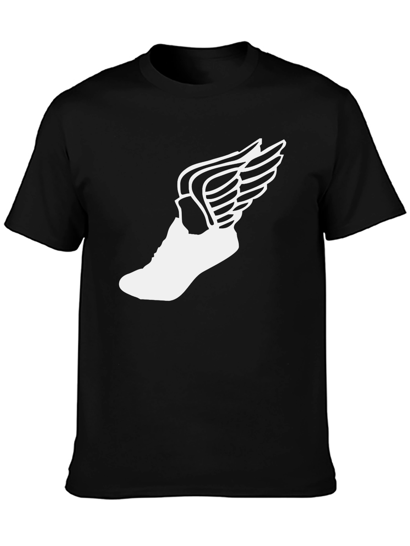 Winged Shoe Graphic T-Shirt - Black Casual Tee