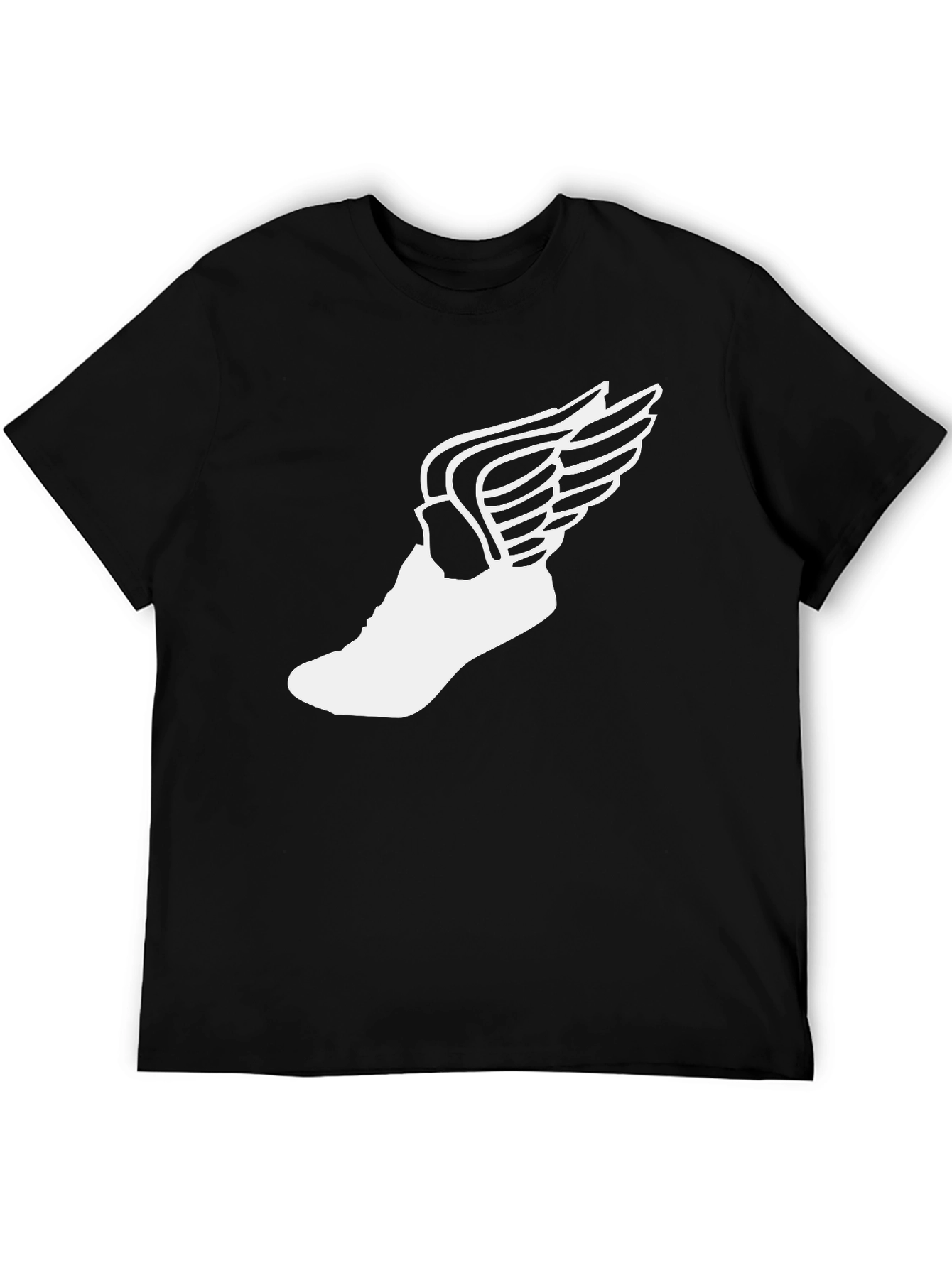 Winged Shoe Graphic T-Shirt - Black Casual Tee