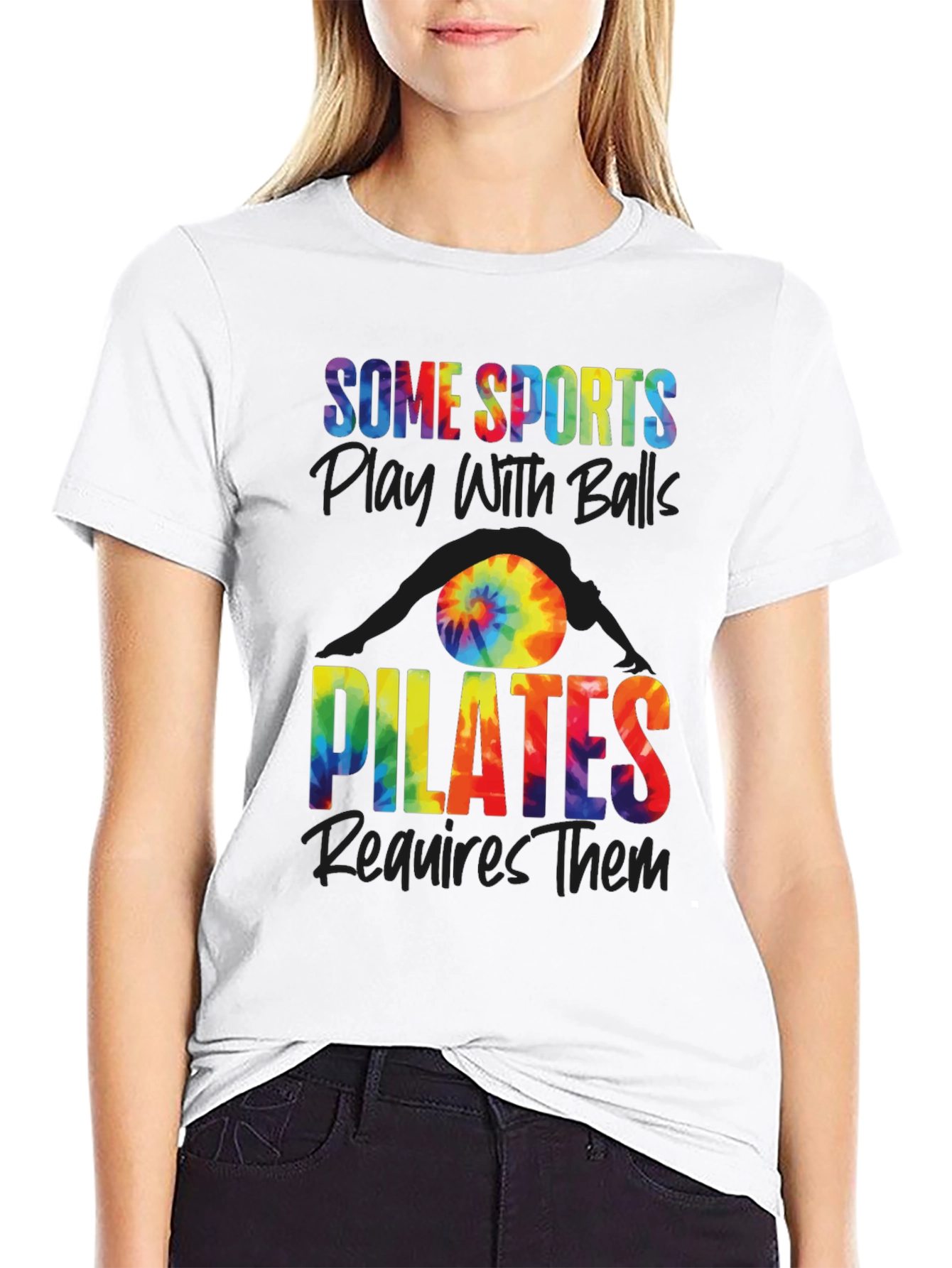 Pilates Balls Tie-Dye Graphic Tee