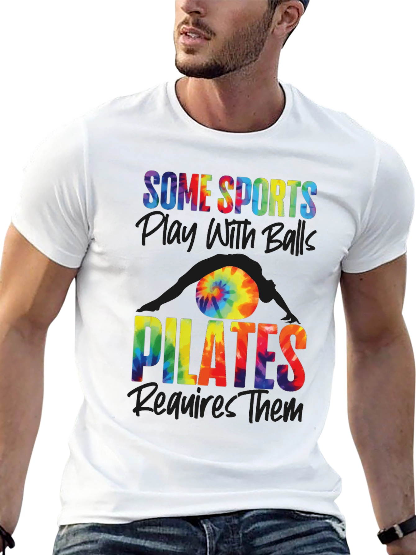 Pilates Balls Tie-Dye Graphic Tee