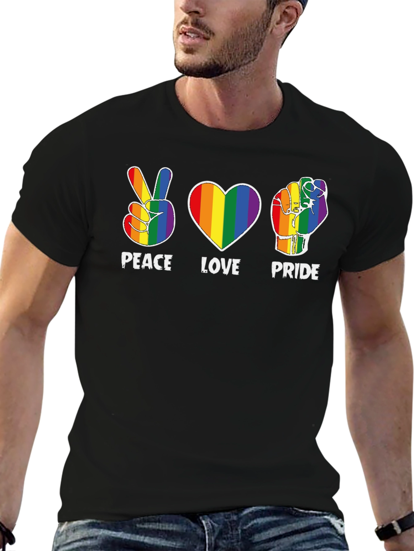 Peace Love Pride Rainbow T-Shirt