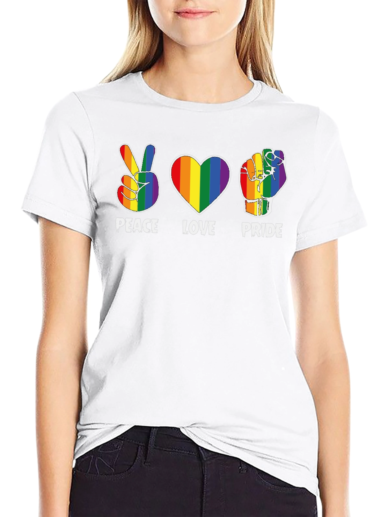 Peace Love Pride Rainbow T-Shirt