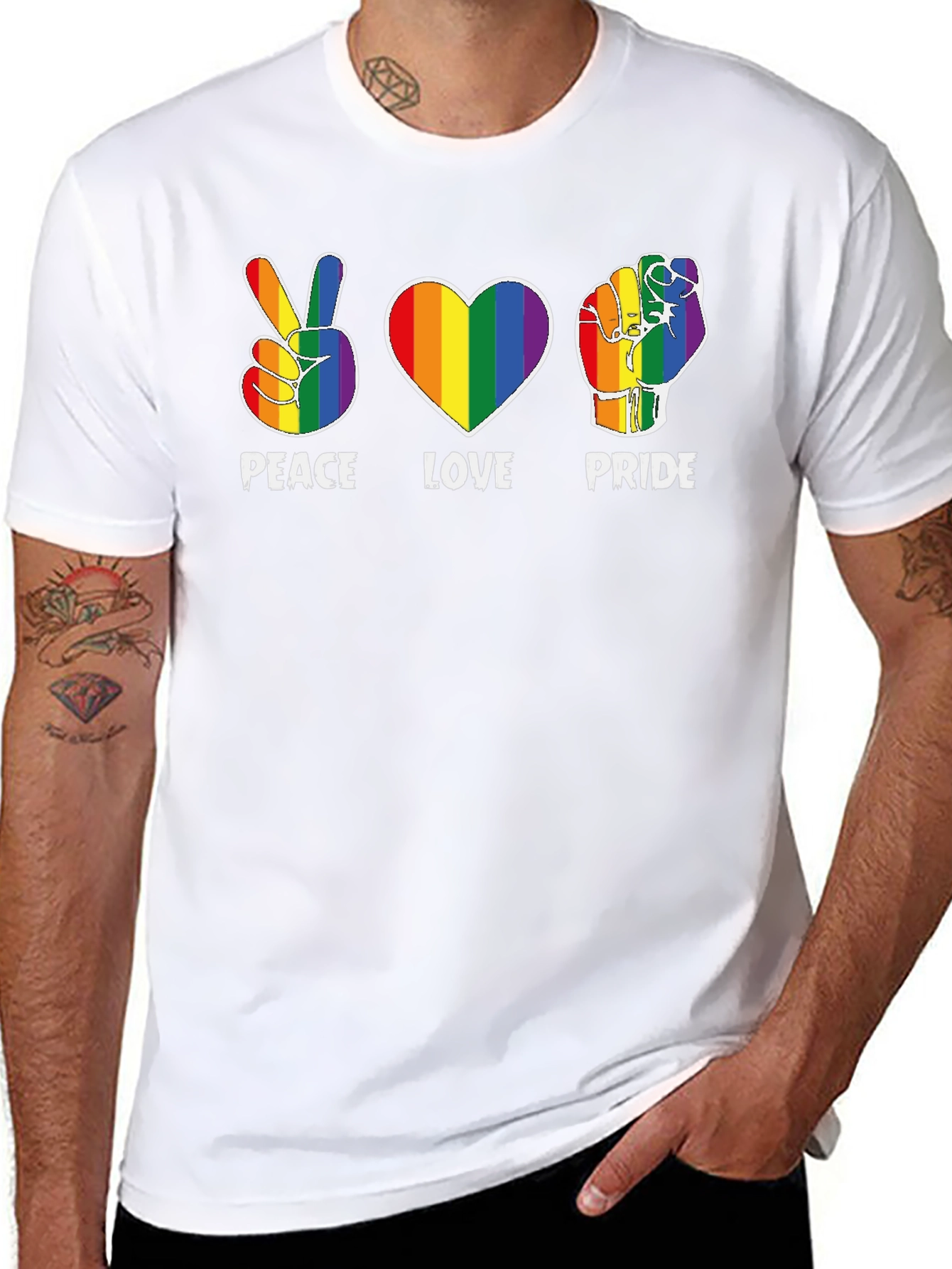 Peace Love Pride Rainbow T-Shirt