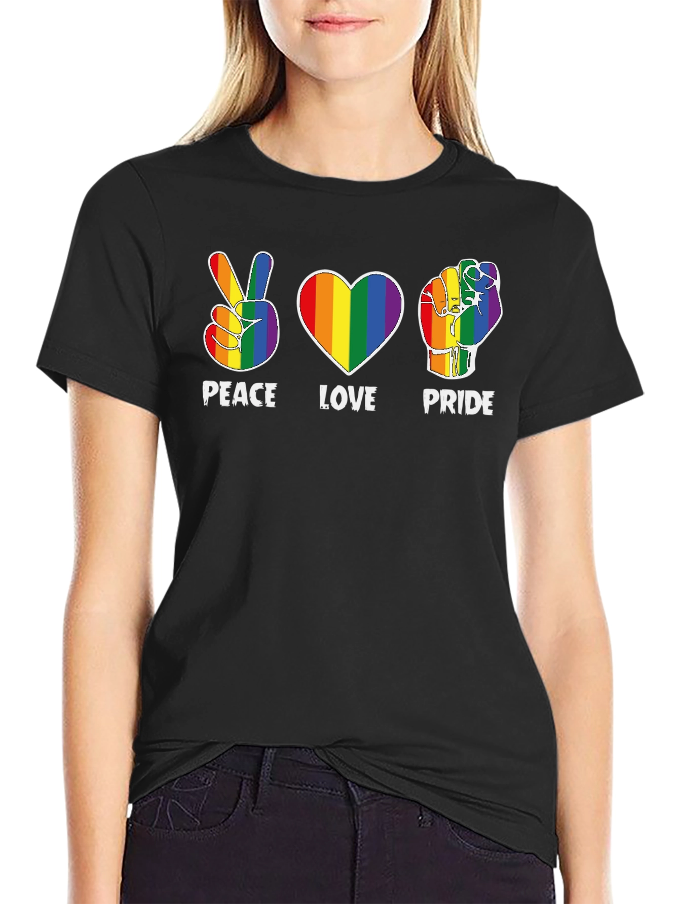 Peace Love Pride Rainbow T-Shirt