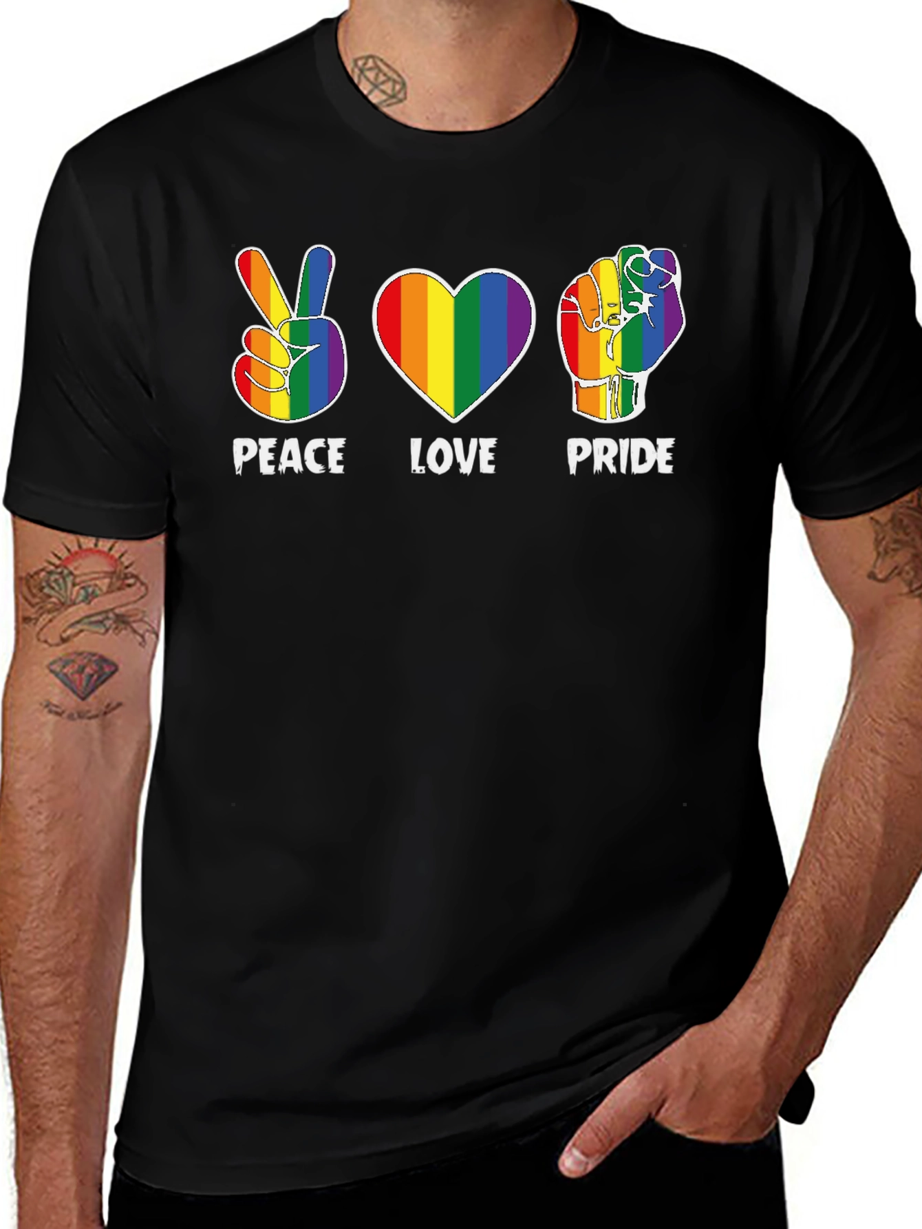 Peace Love Pride Rainbow T-Shirt