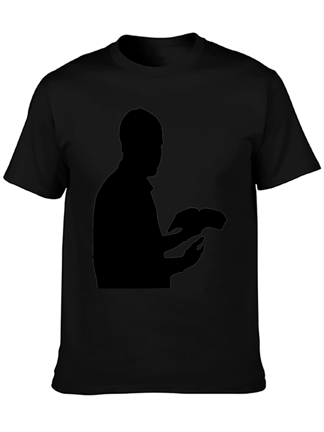 Silhouette Reading T-Shirt - Black Casual Wear