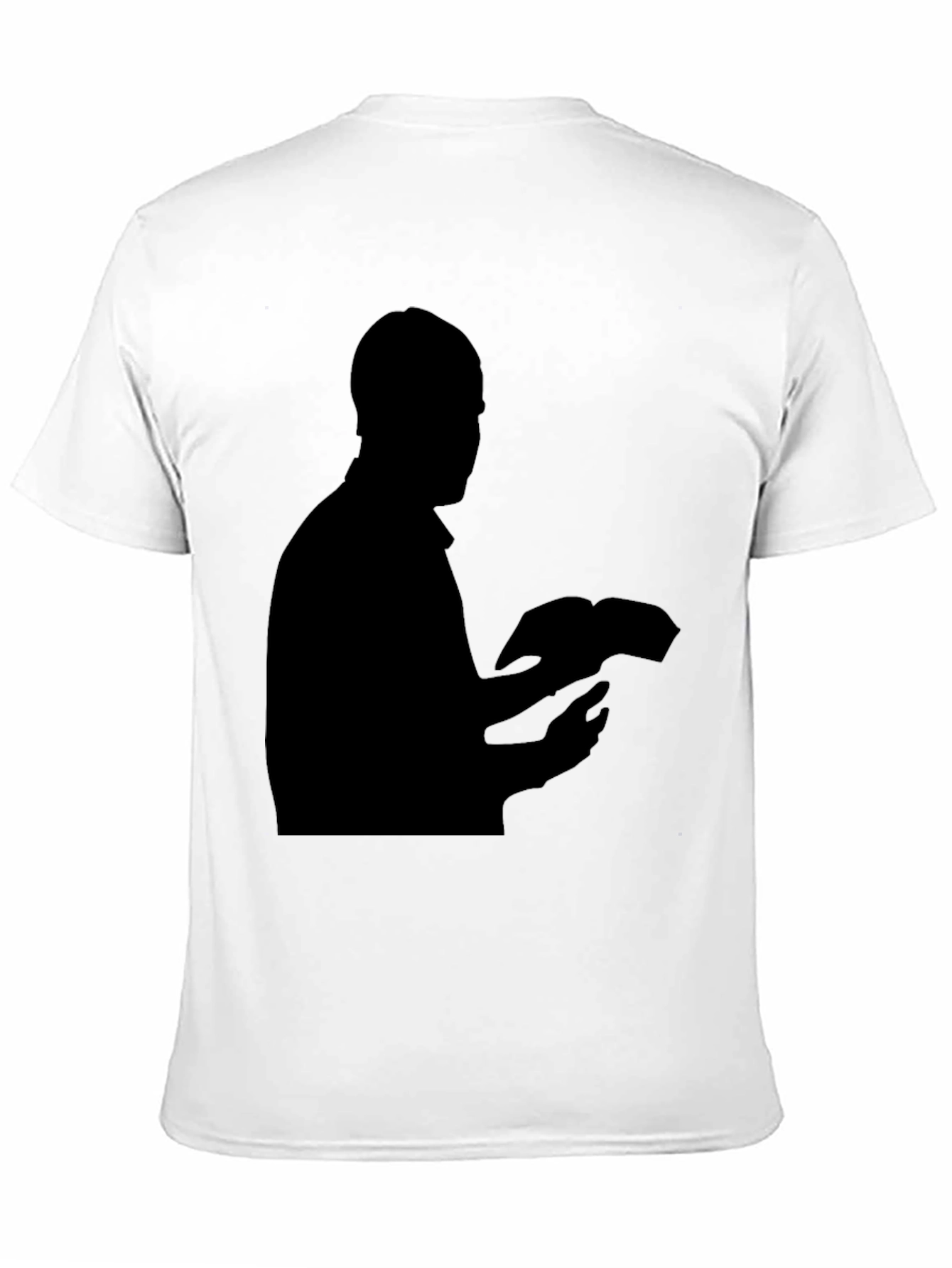 Silhouette Reading T-Shirt - Black Casual Wear