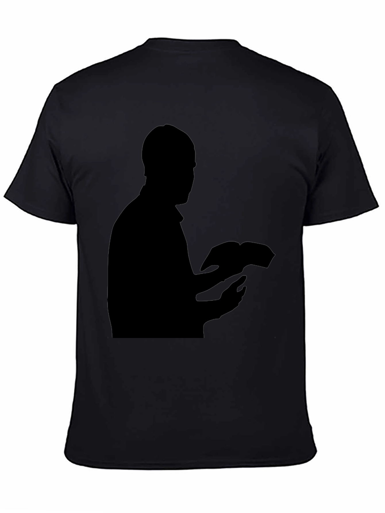 Silhouette Reading T-Shirt - Black Casual Wear