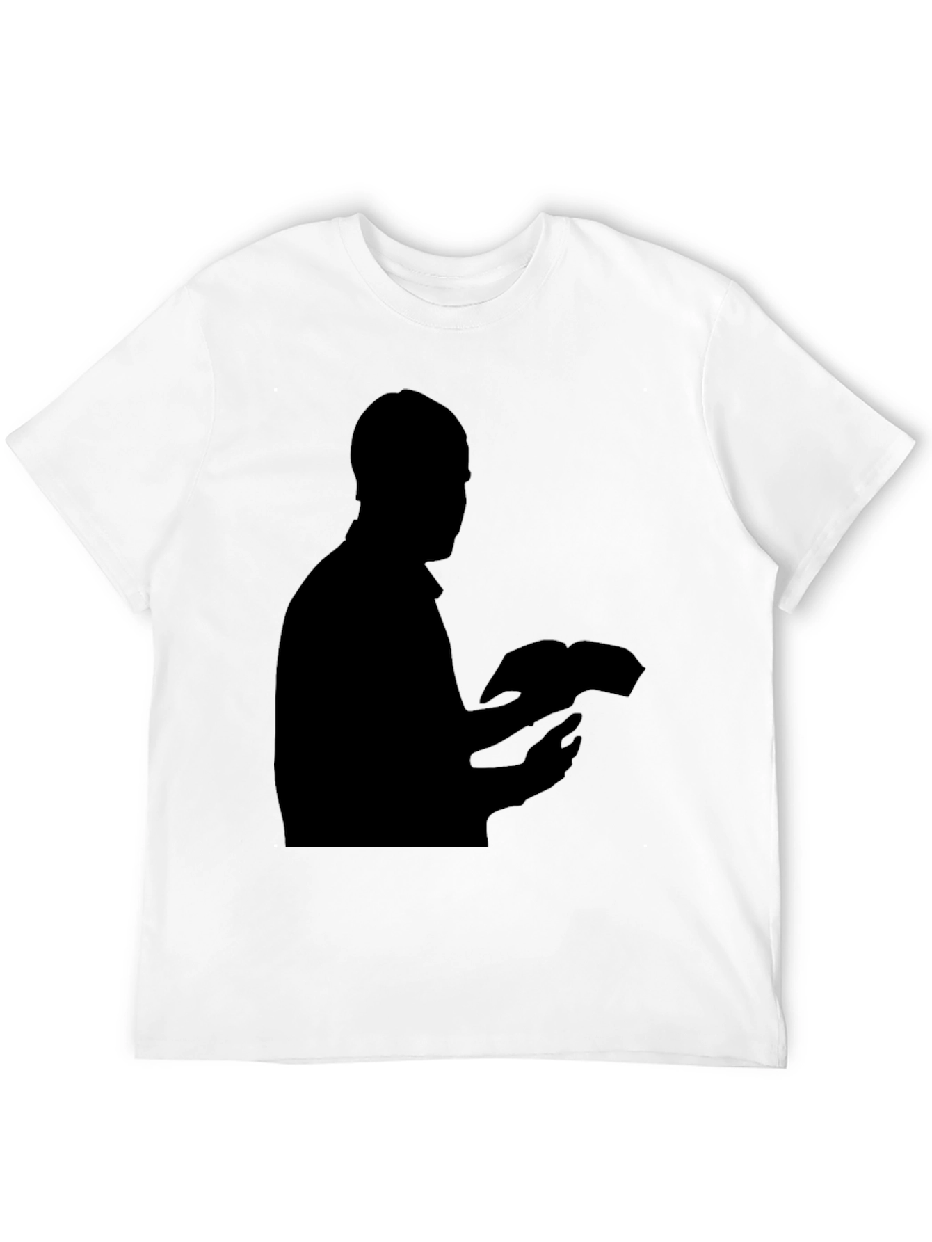 Silhouette Reading T-Shirt - Black Casual Wear