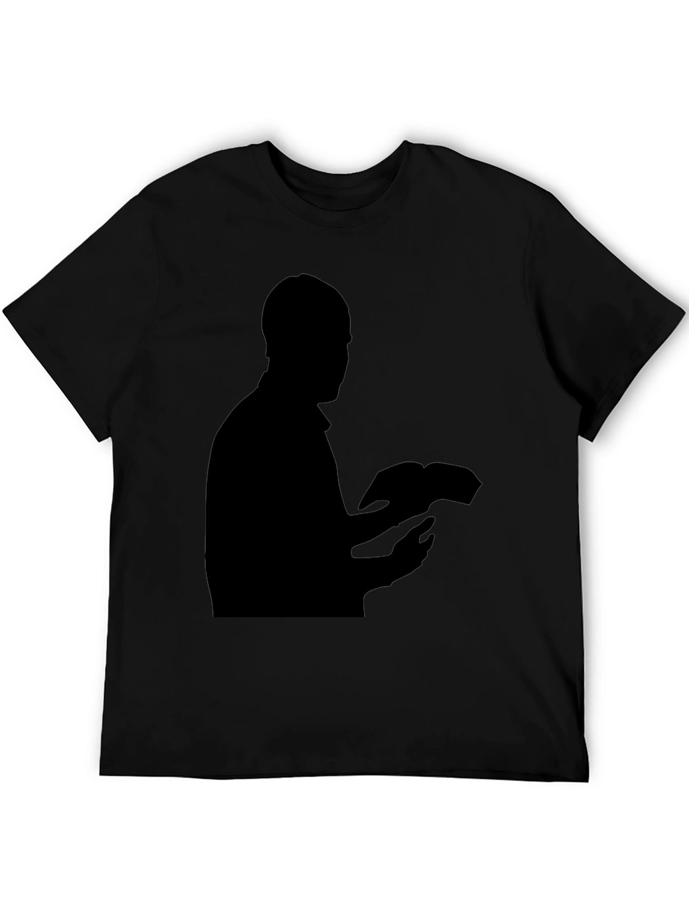 Silhouette Reading T-Shirt - Black Casual Wear