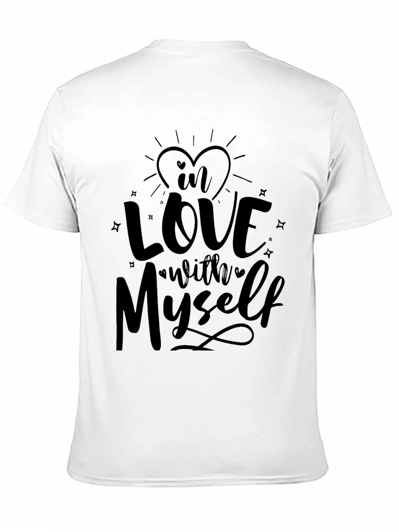 In Love with Myself Graphic Black Tee