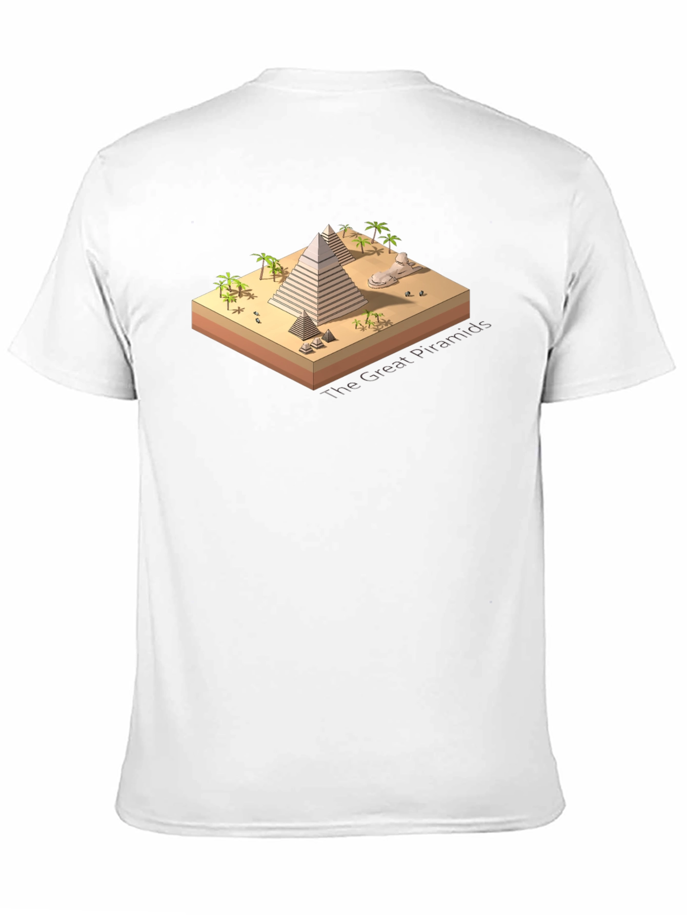 Egyptian Pyramid Graphic Tee - Black Cotton Blend T-Shirt
